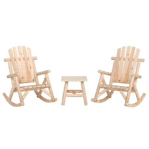 vidaXL Set Divani da Giardino 3 pz in Legno Massello di Abete