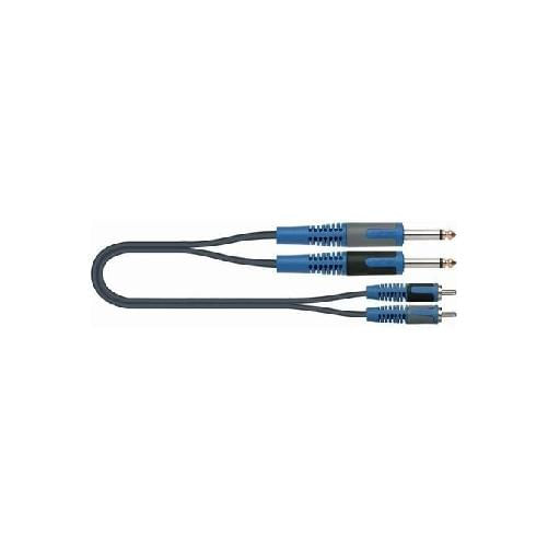 Quiklok Cavo Audio da 2 Jack Mono da 6,3mm a 2 Jack Fono 5mt