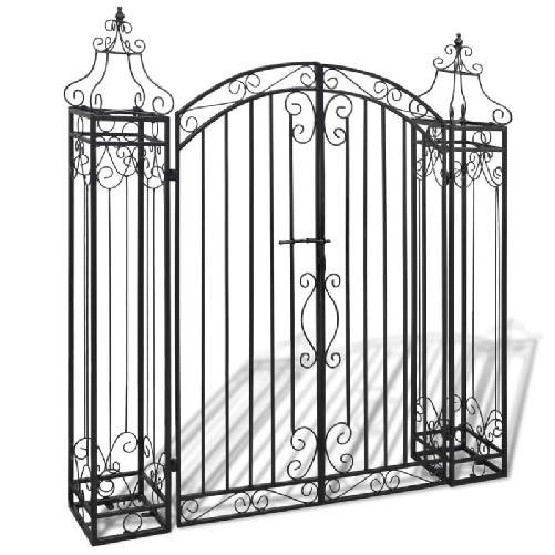 vidaXL Cancello Ornamentale da Giardino Ferro Battuto 122x20,5x134 cm