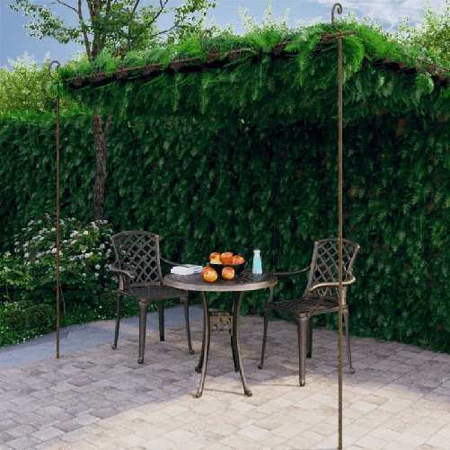 vidaXL Pergolato da Giardino Marrone Anticato 4x3x2,5 m in Ferro