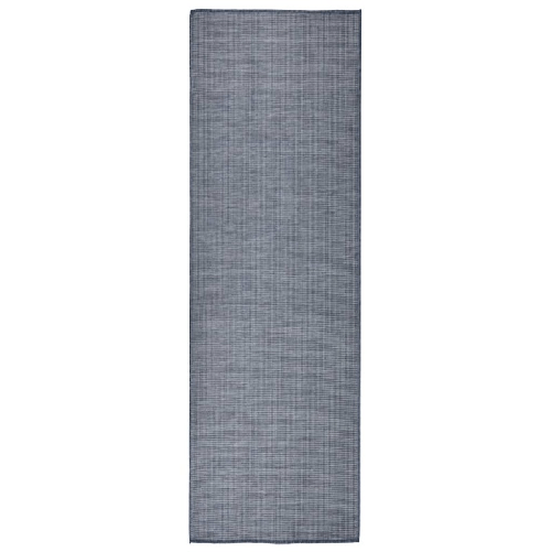 Tappeto da Esterni a Tessitura Piatta 80x250 cm Blu