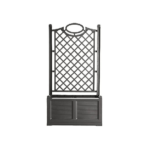 Bama Fioriera Separe' con Spalliera 80x42,5x150H Antracite per Arredo e Decorazione Spazi Verdi Domestici ed Esterni