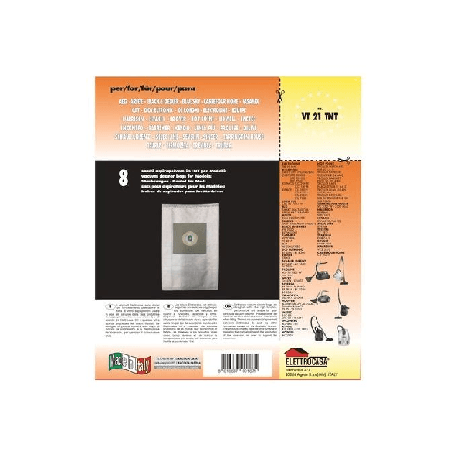 Elettrocasa Sacchetto Aspirapolvere Vt 21 Tnt Tnt Compatibile