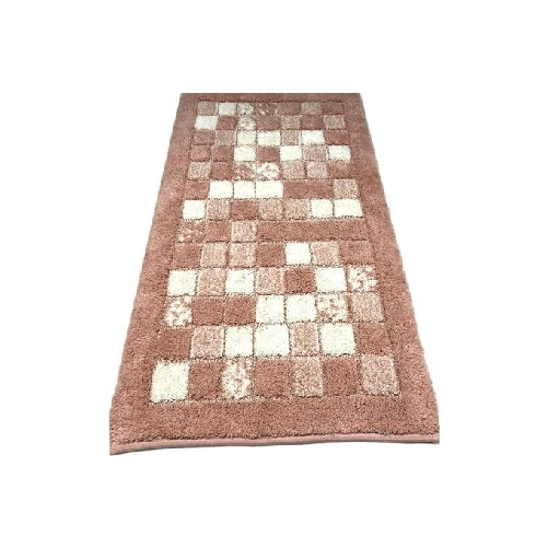 Quarzo bianco set asciugamani tappeto bagno rosa mosaico modello 13647 sintetico