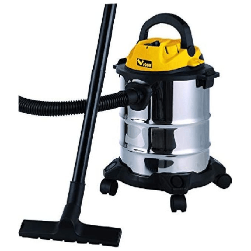 Vigor VBA?15L - Aspiratore bidone inox, 15?L, 1000?W, aspirazione solidi-liquidi, senza sacco, soffiaggio, Nero-Acciaio