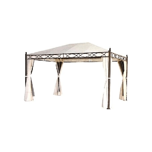 Gazebo Ferro 3x4mt Oregon Pvc con Tende e Zanzariere