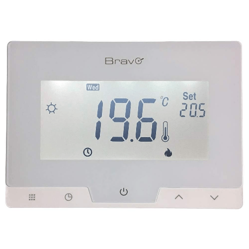 Cronotermostato Glam Bravo 5/35°C Lcd 3,8" Mm 124X88X24