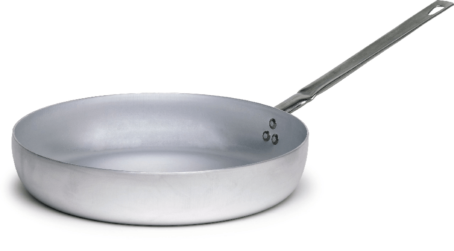 Pentole Agnelli Linea Family Cooking Alluminio Padella con in Manico Argento 28cm