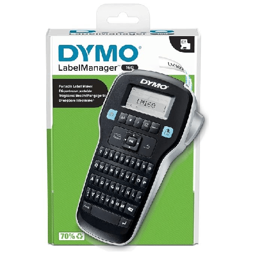 Dymo DY LM 160 PRINTER QWZ DE/AT - DYMO LABELMANAGER 160 QWZ Dymo LabelManager 160 Etichette Autoadesive per Stampanti LabelManager Rotolo da 12mmx7mt