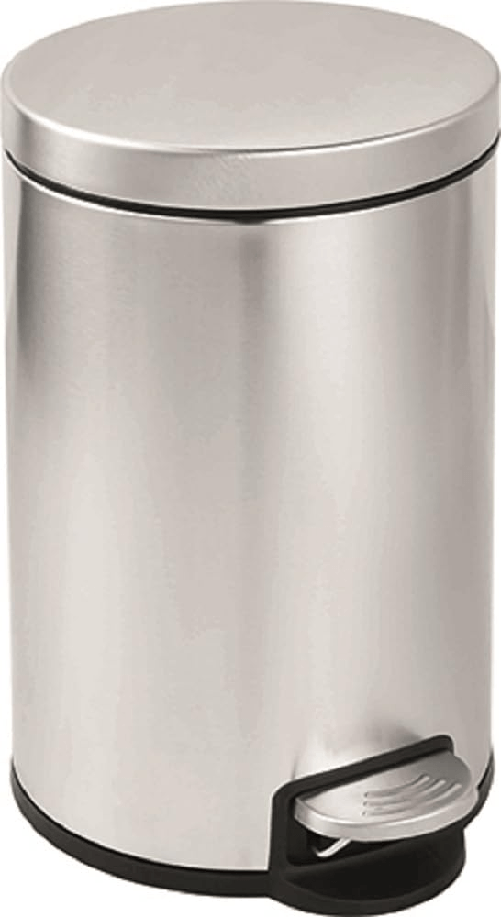 Vigor Pattumiera a Pedale Inox 12 Litri 25x40hcm