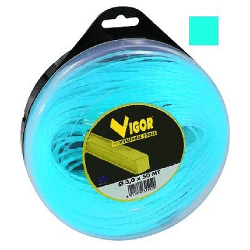 Filo Decespugliatori Vigor Quadro Alu-Blu 50 Mt D.mm. 3