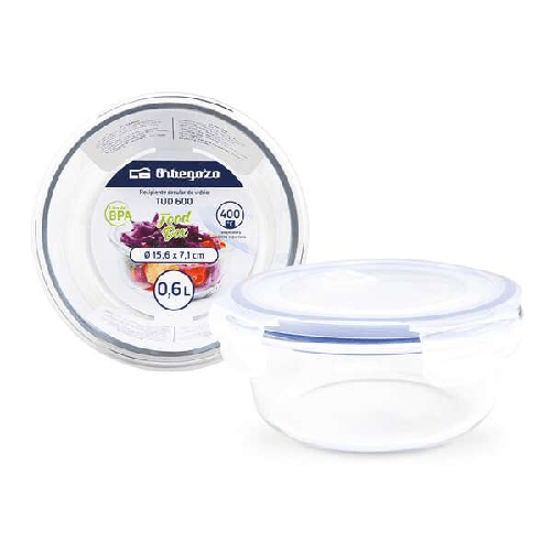 Orbegozo Serie TUD - Contenitori in Vetro per Cucina, Resistenti alle Alte Temperature e alle Cadute, Ermetici e Lavabil Orbegozo Serie TUD - 095 L -