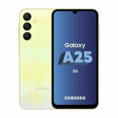 Telekom-Aktion Samsung Galaxy A25 5G SM-A256B 16,5 cm (6.5") Doppia SIM Android 14 USB tipo-C 128 GB 5000 mAh Giallo Samsung Galaxy A25 5G SM-A256B 16