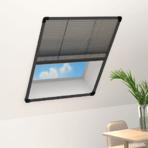 VidaXL Zanzariera Plissettata Finestre in Alluminio Antracite 80x100cm