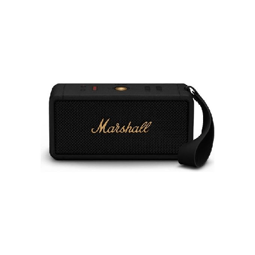 Marshall Middleton Altoparlante Bluetooth portatile senza fili 20 ore di riproduzione portatile Impermeabile IP67 Nero e Ottone