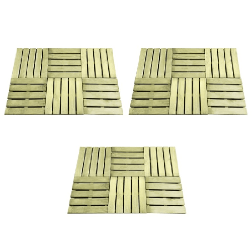 vidaXL Piastrelle per Esterni 18 pz 50x50 cm in Legno Verde