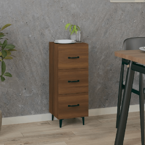 vidaXL Credenza Rovere Marrone 34,5x34x90 cm in Legno ingegnerizzato