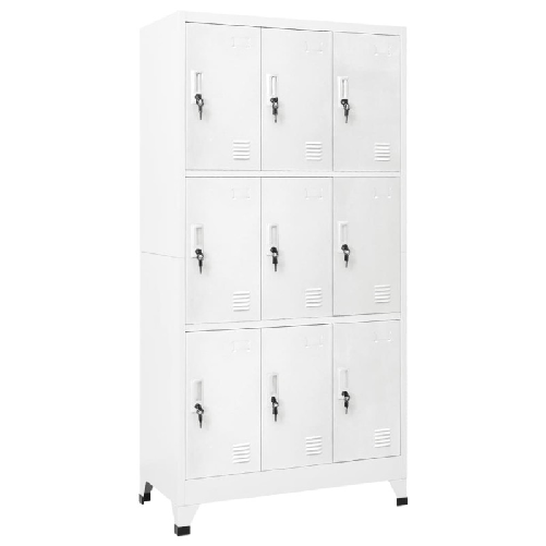 vidaXL Armadietto a Chiave con 6 Scomparti in Acciaio 90x45x180 cm