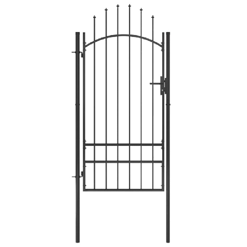 vidaXL Cancello da Giardino in Acciaio 1x2,5 m Nero