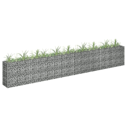 vidaXL Gabbione Letto Rialzato in Acciaio Zincato 360x30x60 cm