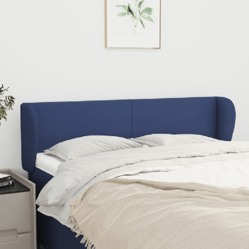 Testiera ad Orecchio Blu 147x23x78/88cm in Tessuto