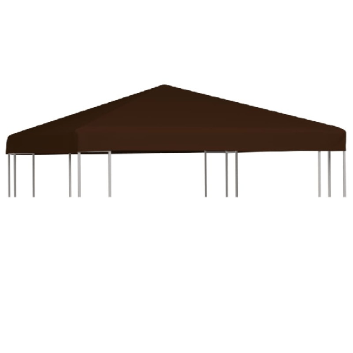 vidaXL Copertura Superiore per Gazebo 310 g/m² 3x3 m Marrone
