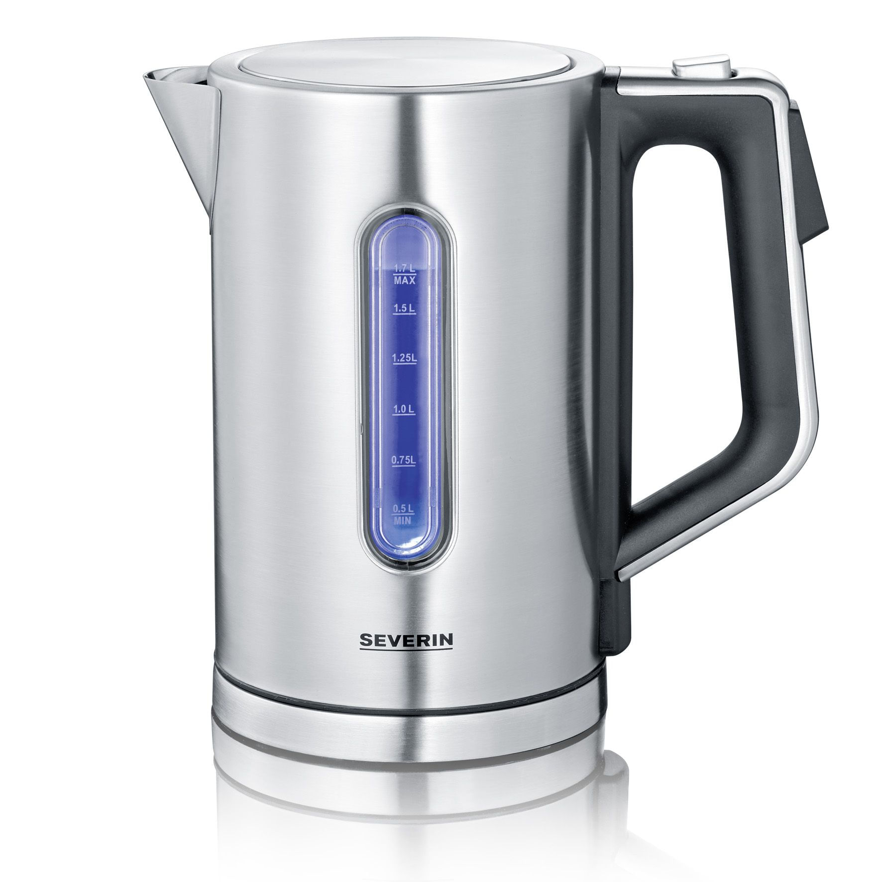 Severin 3418000 bollitore elettrico 1,7 L 3000 W Nero, Acciaio inox
