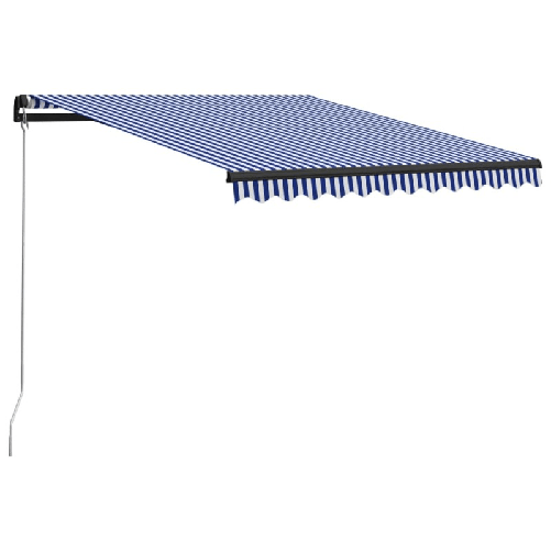 Tenda da Sole Retrattile Manuale 300x250 cm Blu e Bianca
