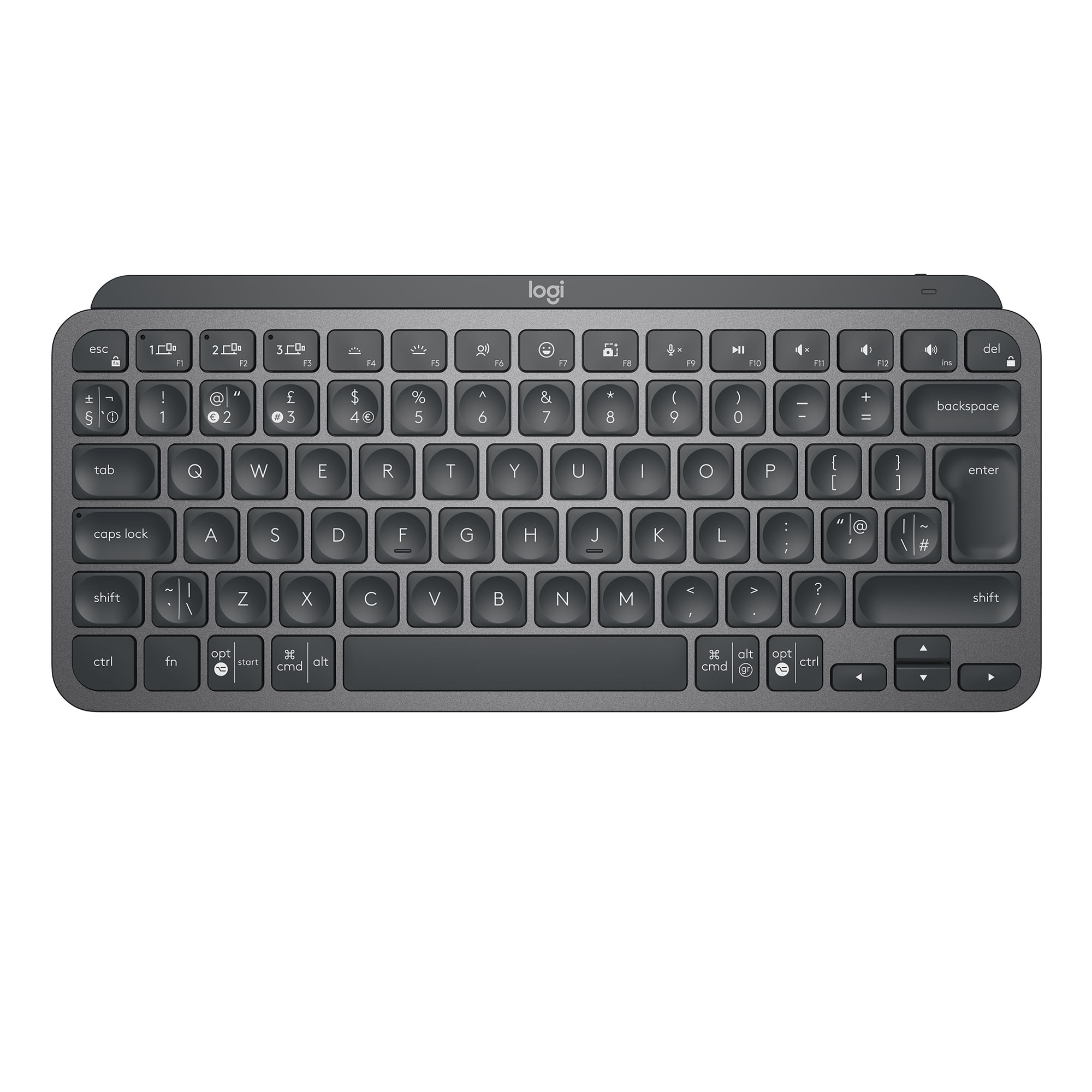 Logitech MX Keys Mini tastiera Ufficio RF senza fili + Bluetooth QWERTY US International Grafite