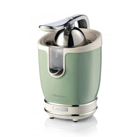Ariete 413 Spremiagrumi Elettrico con Leva - Salvagoccia - Motore Silenzioso - 85 Watt - Design Vintage - Verde