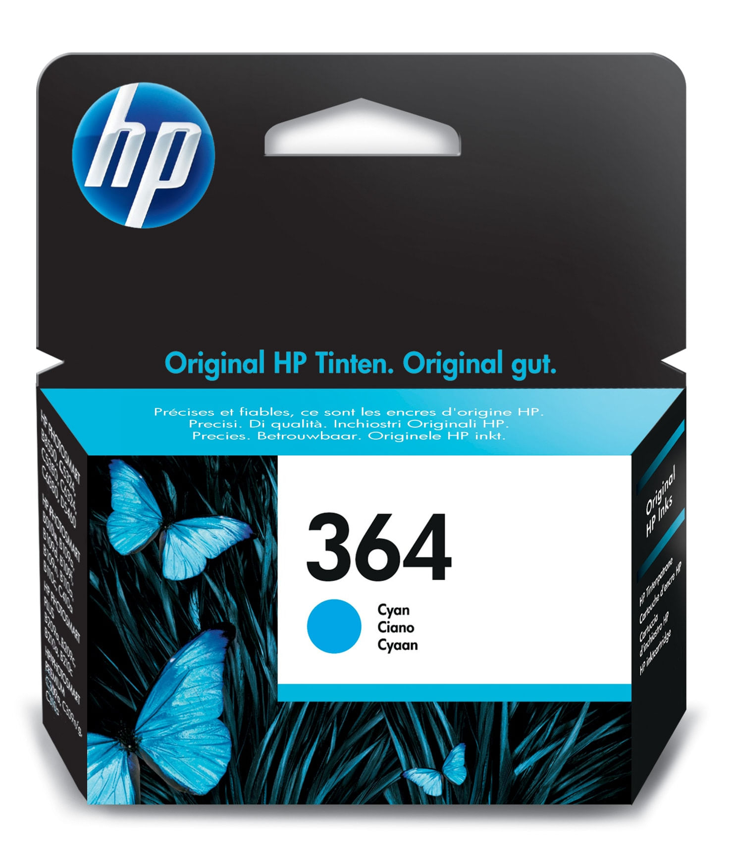 HP Cartuccia originale inchiostro ciano 364 HPINC • Typ: Tinte • Farbe: Cyan• Kapazität: 300 Seiten • Modelle: DeskJet 3070A eAiO