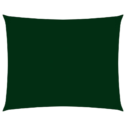 vidaXL Parasole a Vela Oxford Rettangolare 5x6 m Verde Scuro