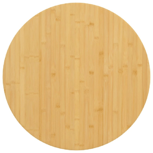 vidaXL Piano del Tavolo Ø80x2,5 cm in Bambù