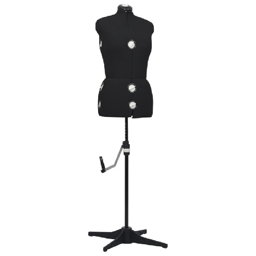 vidaXL Manichino Femminile Regolabile Nero Taglia M 40-46