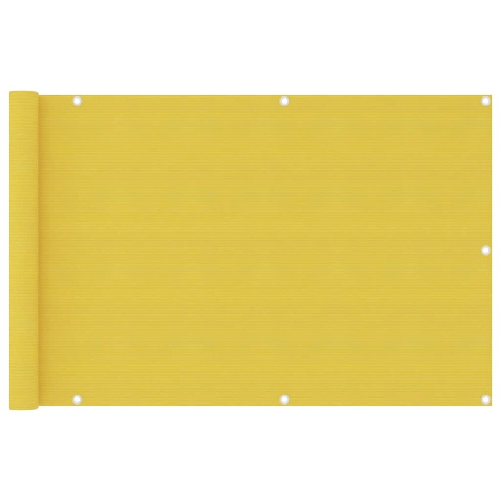 vidaXL Paravento da Balcone Giallo 90x400 cm in HDPE