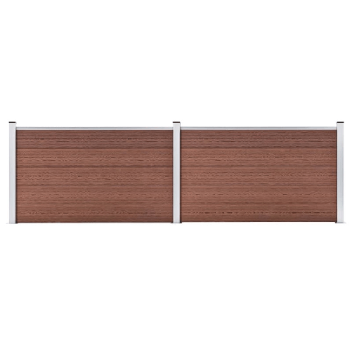 vidaXL Pannello di Recinzione in WPC 353x106 cm Marrone
