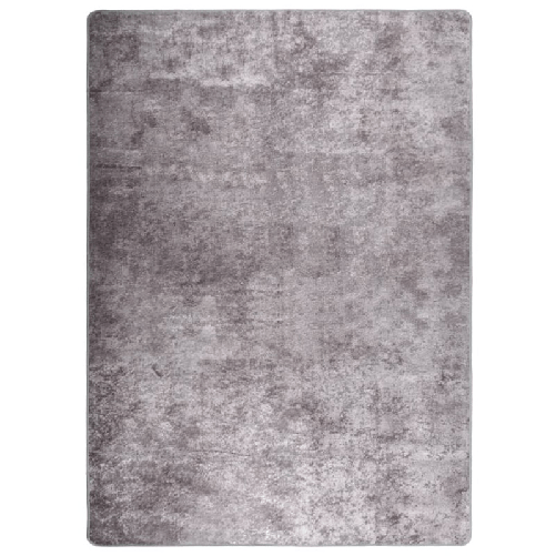 Tappeto Lavabile Grigio 150x230 cm Antiscivolo