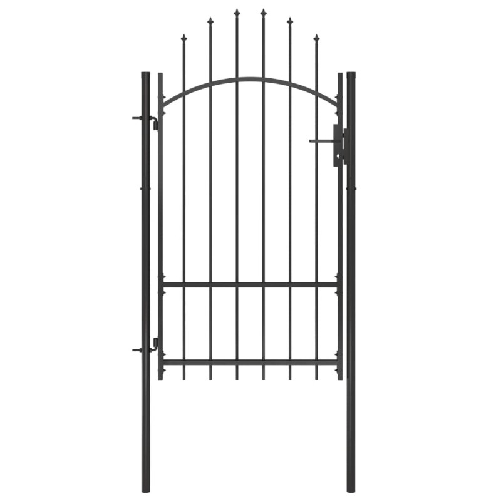 vidaXL Cancello da Giardino in Acciaio 1x2,2 m Nero