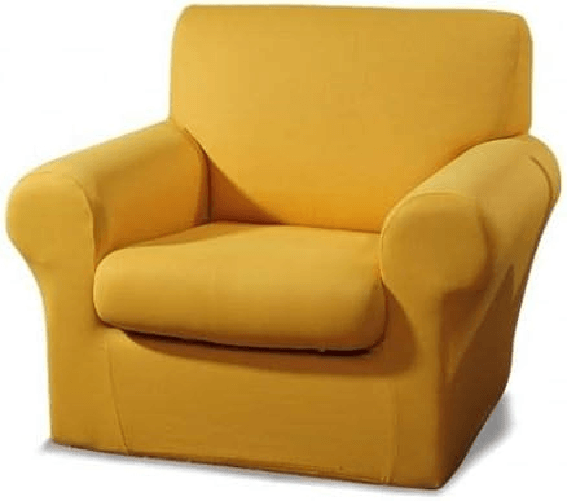CAVALIERI COPPIA COPRICUSCINI COPRISEDUTA ELASTICIZZATO 1 POSTO POLTRONA LINEA JOLIE ESTENSIBILE DA 50 A 65CM Colore GIALLO