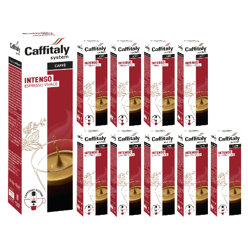 Caffitaly system intenso espresso vivace e caffe box da 100 capsule