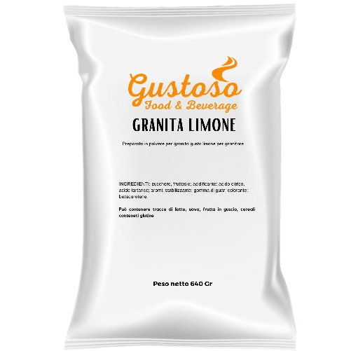 Preparato in polvere per granita al limone da 640 gr gustoso