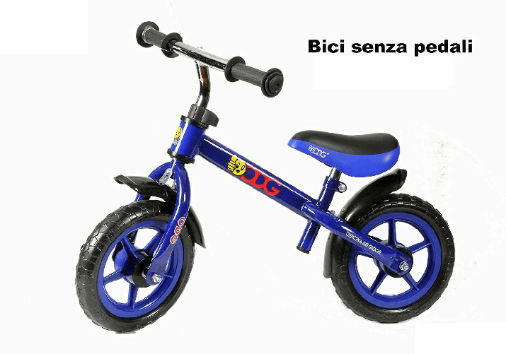 ODG Bici Bicicletta Senza Pedali Pedagogica Equilibrio Bambini 3 a 6 anni 30kg Blu