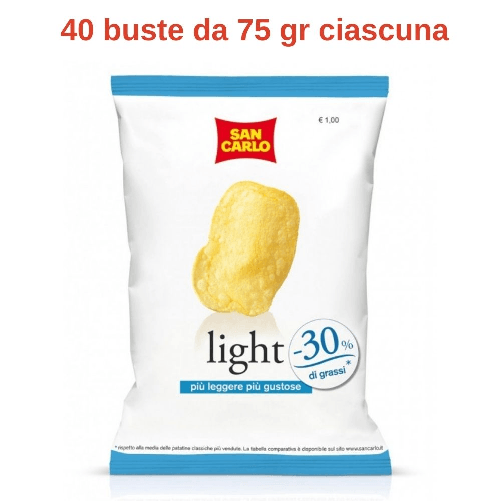 San carlo patatine light 40 buste da 75 gr