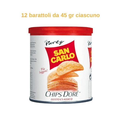 San carlo chips dore' classico 12 barattoli da 45 gr