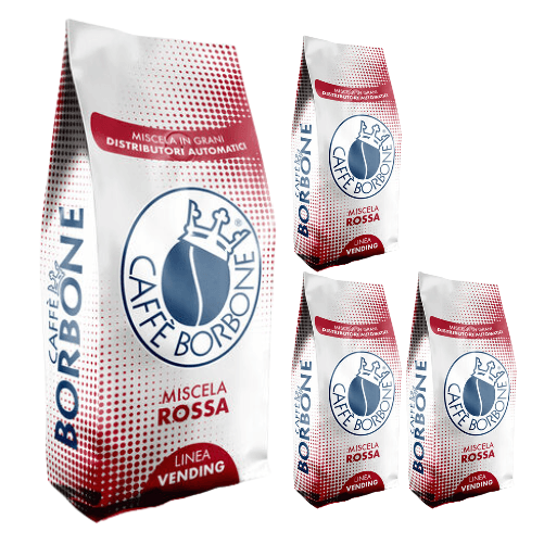 Caffe borbone in grani miscela rossa linea vending confezione da 4 kg