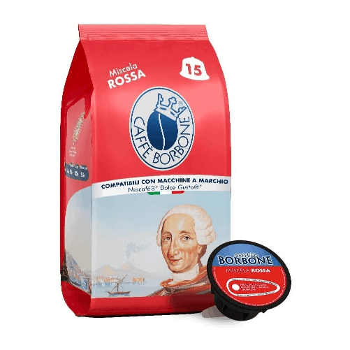 CAFFÈ BORBONE DOLCE RE - MISCELA ROSSA - 15 CAPSULE COMPATIBILI DOLCE GUSTO da 7g