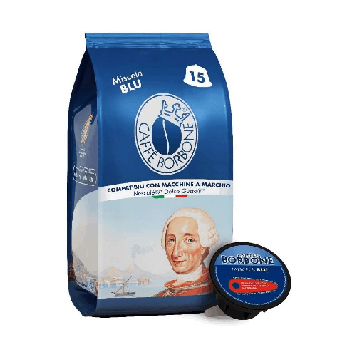 CAFFÈ BORBONE DOLCE RE - MISCELA BLU - 15 CAPSULE COMPATIBILI DOLCE GUSTO da 7g