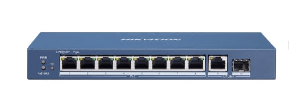 Hikvision Switch 8 Port Gigabit Unmanaged Poe Switch 1 Gigabit Rj45 Uplink Port 1 Gigabit Sfp Uplin