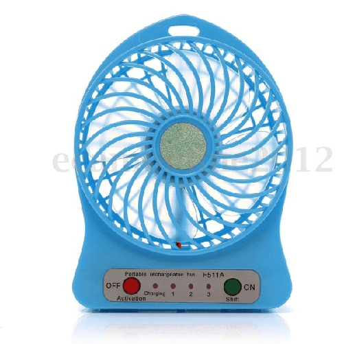 Trade Shop Traesio-mini Ventilatore Portatile Usb O Batterie Ventole Ufficio Casa Auto -