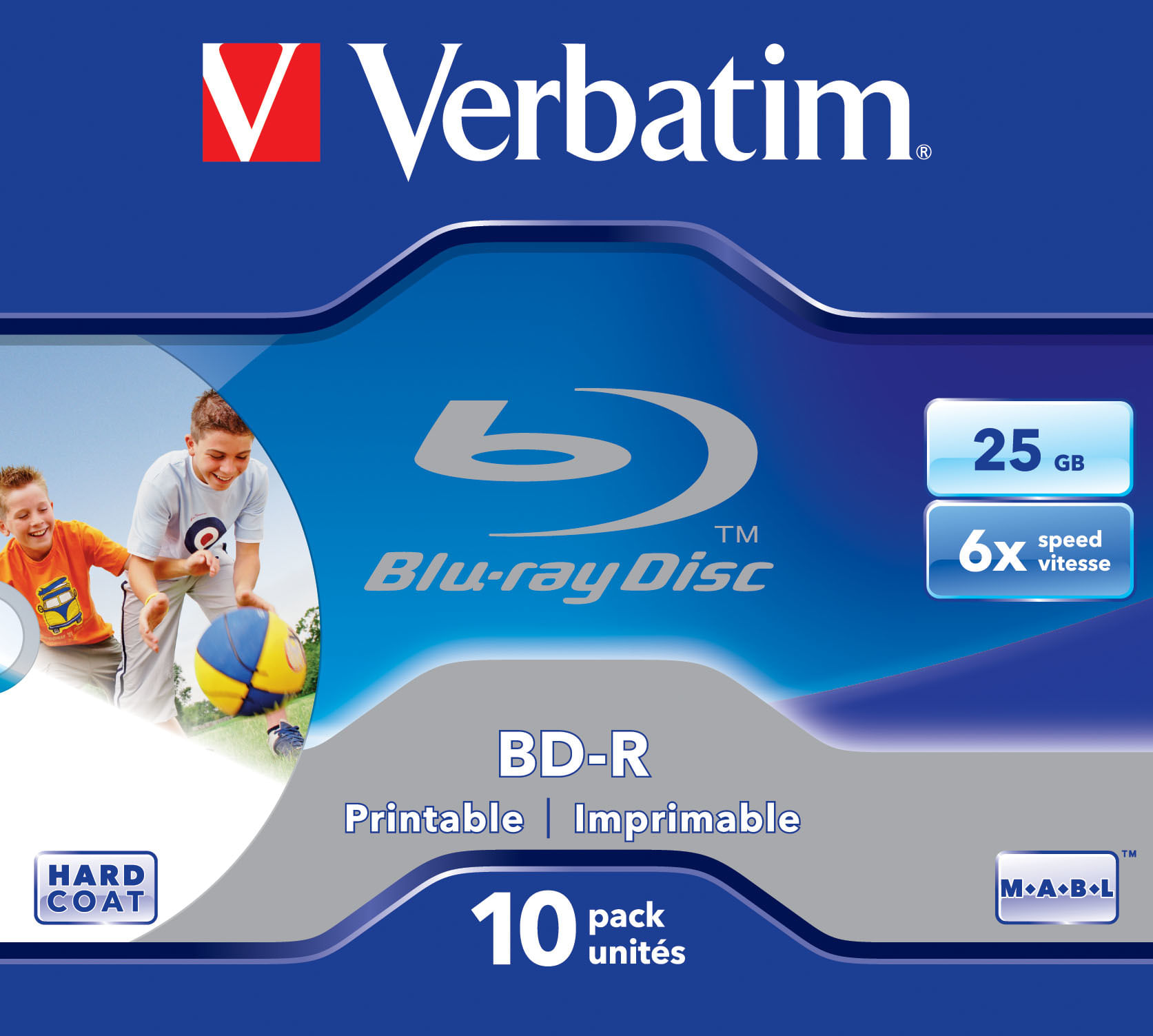 Verbatim BD-R SL 25GB 6x Printable 10 Pack Jewel Case BD-R 25GB 10pezzo(i) Verbatim BD-R SL 25GB 6x Printable 10 Pack Jewel Case 10 pz